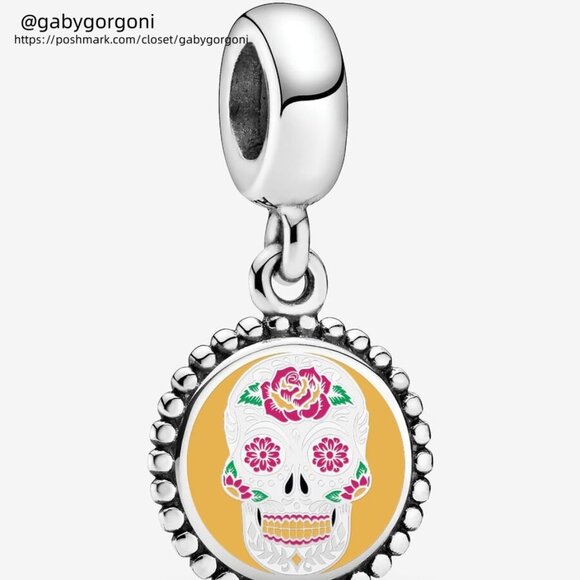 Pandora Sugar Skull Dangle Charm - Picture 1 of 2